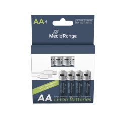 MediaRange Akku USB-C Li-ION AA 1,5V 4St