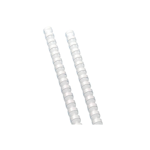 Plastik-Binderücken, 12 mm, für 95 Blatt, weiß, 100 Stück