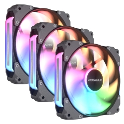 COUGAR Gehäuse Lüfter Apolar 120 ARGB,Schwarz, 3er-Pack
