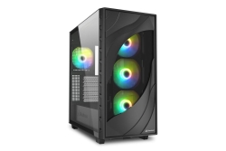 Sharkoon Gehäuse Rebel C80G RGB ATX 1xGlas schwa