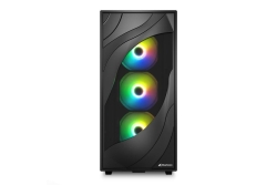 Sharkoon Gehäuse Rebel C80G RGB ATX 1xGlas schwa