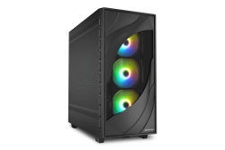 Sharkoon Gehäuse Rebel C80M RGB ATX 1xMetall schwa