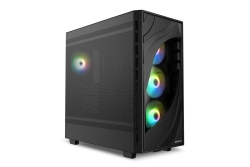 Sharkoon Gehäuse Rebel C80M RGB ATX 1xMetall schwa