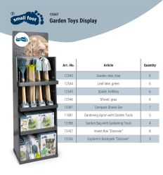 Display Gartenspielzeug