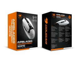 COUGAR Gaming Maus AirBlader Tournament, Kabelgebunden, Weiß