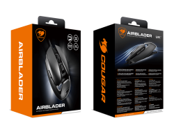 COUGAR Gaming Maus AirBlader, Kabelgebunden, Schwarz