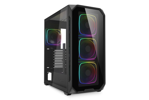 Sharkoon Gehäuse AK5G RGB ATX 1xGlas schwa