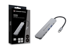 CONCEPTRONIC 6-1 Dock USB-C->HDMI/2xUSB-A/2xUSB-C/+ 25cm gr