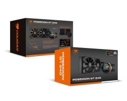 COUGAR CPU Wasserkühlung Poseidon-GT 240, ARGB, Schwarz