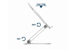 gembird Foldable notebook riser stand silver