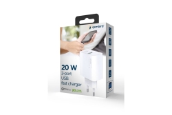 gembird USB Typ C Schnellladegerät 20 W schwarz