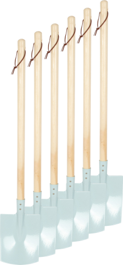 Spaten, 6er-Set, hellblau