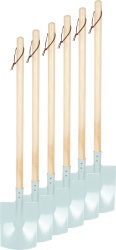 Spaten, 6er-Set, hellblau