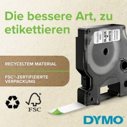 Original Dymo DirectLabel-Etiketten weiss auf Transparent (45020,S0720600)