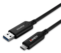 LINDY 25m USB 3.2 Gen 1 Typ A an C Hybridkabel