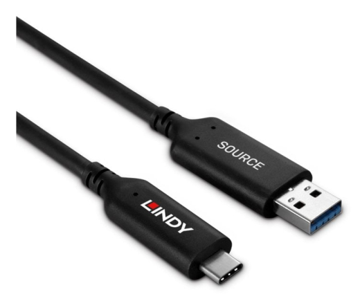 LINDY 50m USB 3.2 Gen 1 Typ A an C Hybridkabel