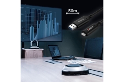 LINDY 50m USB 3.2 Gen 1 Typ A an C Hybridkabel