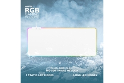 Deltaco Gaming Mauspad USB, RGB, weiß