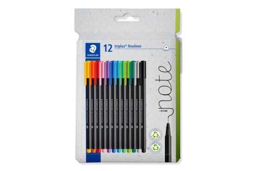 STAEDTLER Fineliner triplus rPP, 12STück