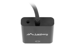 LANBERG HDMI-A(M)->VGA(F)+MINIJACK 3,5mm(F) Kabel 0,2m sw