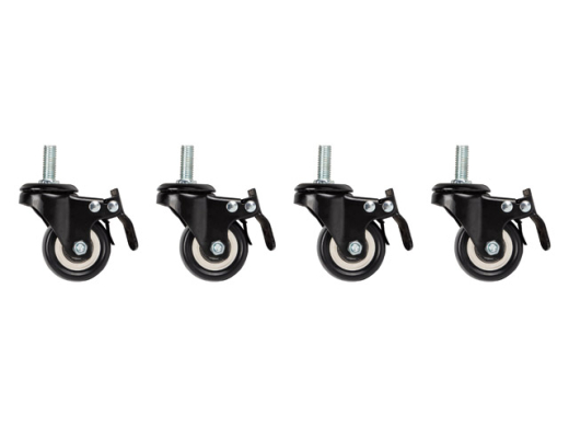 LANBERG Rollen-Set:4 Stück mit Bremsen f. 19 (max.50kg/Rad)