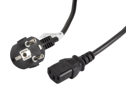 LANBERG Netzkabel CEE 7/7 90°->IEC 320 C13 3,0m VDE