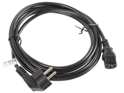 LANBERG Netzkabel CEE 7/7 90°->IEC 320 C13 3,0m VDE