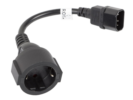 LANBERG Netzkabel-Adapter IEC320 C14->Schuko(F) für UPS 0,2m