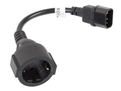 LANBERG Netzkabel-Adapter IEC320 C14->Schuko(F)...