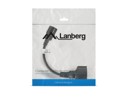 LANBERG Netzkabel-Adapter IEC320 C14->Schuko(F) für UPS 0,2m