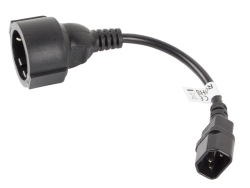 LANBERG Netzkabel-Adapter IEC320 C14->Schuko(F) für UPS 0,2m