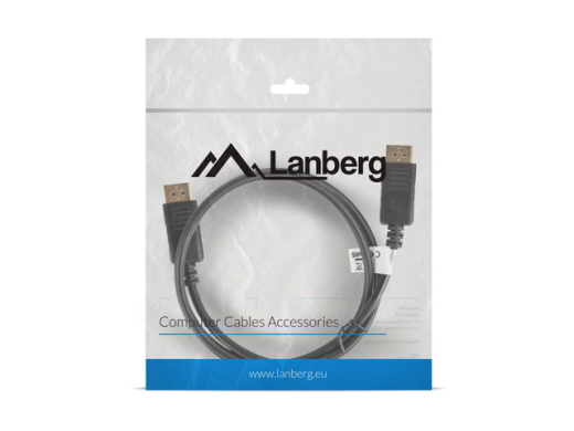 LANBERG Displayport M/M 19 PIN V1.2 Kabel 1,0m 4K schwarz
