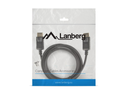 LANBERG Displayport M/M 19 PIN V1.2 Kabel 1,8m 4K schwarz