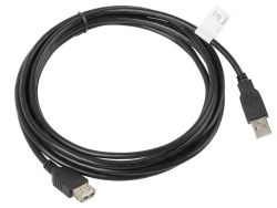 LANBERG USB-A Verlängerungskabel M/F 2.0 3,0m schwarz