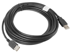LANBERG USB-A Verlängerungskabel M/F 2.0 5,0m schwarz