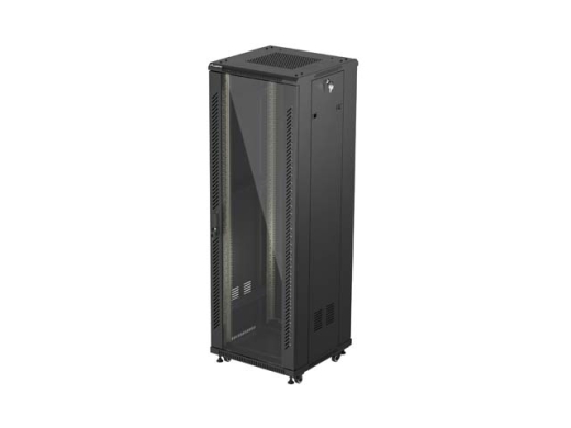 LANBERG 19 37U 600x600 freist. Glastür (FlatPack) sw (Speditionsversand)