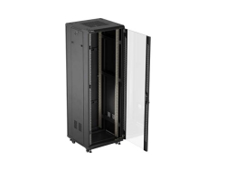 LANBERG 19 37U 600x600 freist. Glastür (FlatPack) sw (Speditionsversand)