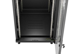 LANBERG 19 27U 600x800 freist. Glastür (FlatPack) sw (Speditionsversand)