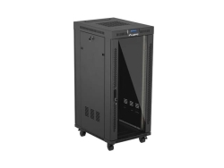 LANBERG 19 27U 600x800 freist. LCD Glastür V2 (FlatPack) sw (Speditionsversand)