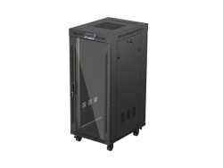 LANBERG 19 27U 600x800 freist. LCD Glastür V2 (FlatPack) sw (Speditionsversand)