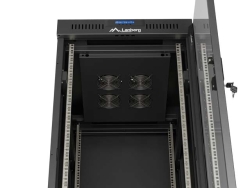 LANBERG 19 27U 600x800 freist. LCD Glastür V2 (FlatPack) sw (Speditionsversand)