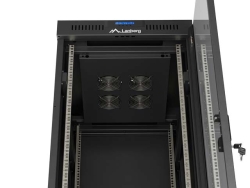 LANBERG 19 37U 600x800 freist. LCD Glastür (FlatPack) sw (Speditionsversand)