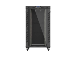 LANBERG 19 27U 800x1000 freist. LCD Glastür V2(FlatPack) sw (Speditionsversand)
