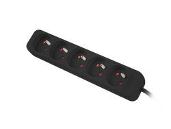 LANBERG Steckdosenleiste 3m 5x 230V EN Massivkupferk. sw
