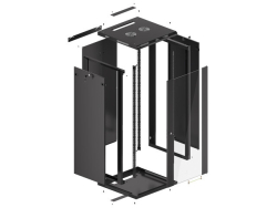LANBERG 19 27U 600x600 Wandgehäuse Glastür V2 (FlatPack) sw (Speditionsversand)