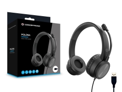CONCEPTRONIC Headset Stereo USB-A/Mikro/Bedien./ANC 2.00m sw