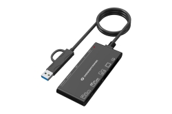 CONCEPTRONIC Kartenleser USB-A/-C3.2->7-in-1 schwarz