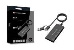 CONCEPTRONIC Kartenleser USB-A/-C3.2->7-in-1 schwarz