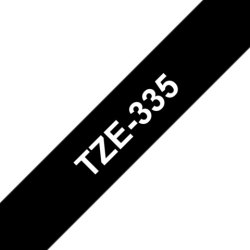 Original Brother DirectLabel weiss auf schwarz Laminat (TZE-335)
