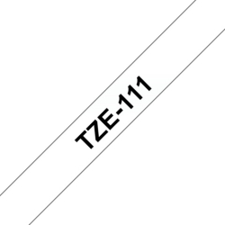 Original Brother DirectLabel schwarz auf Transparent Laminat (TZE-111)
